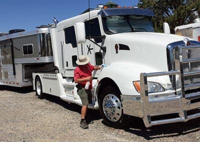 Detailing semi truck
